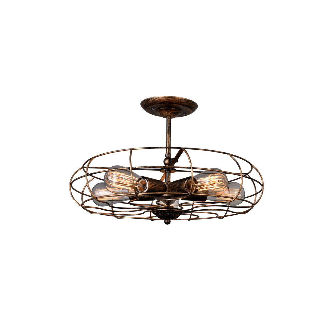 CWI Pamela 9606c19-5-128 Ceiling Light - Antique Copper