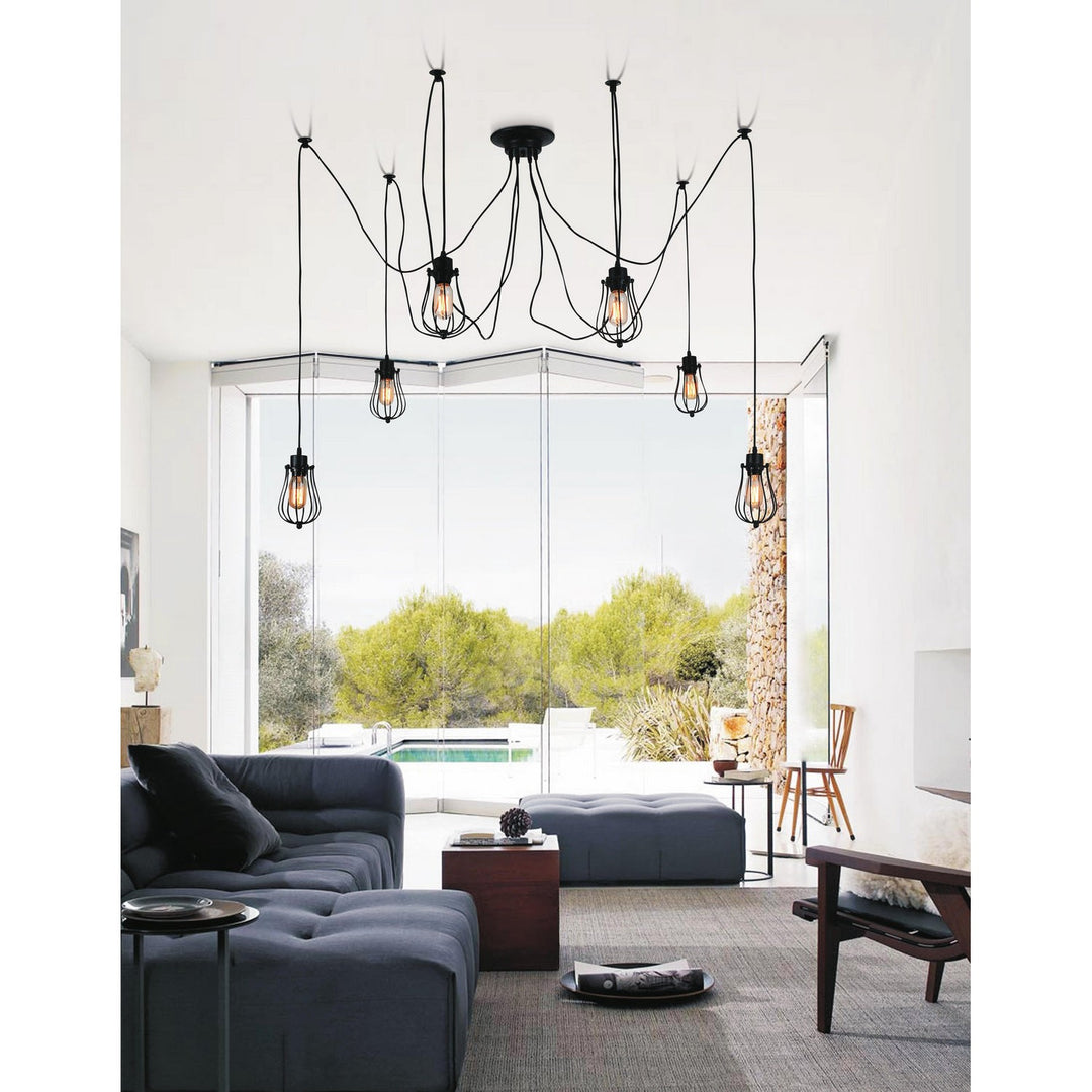 CWI Tomaso 9610p28-6-101 Pendant Light - Black