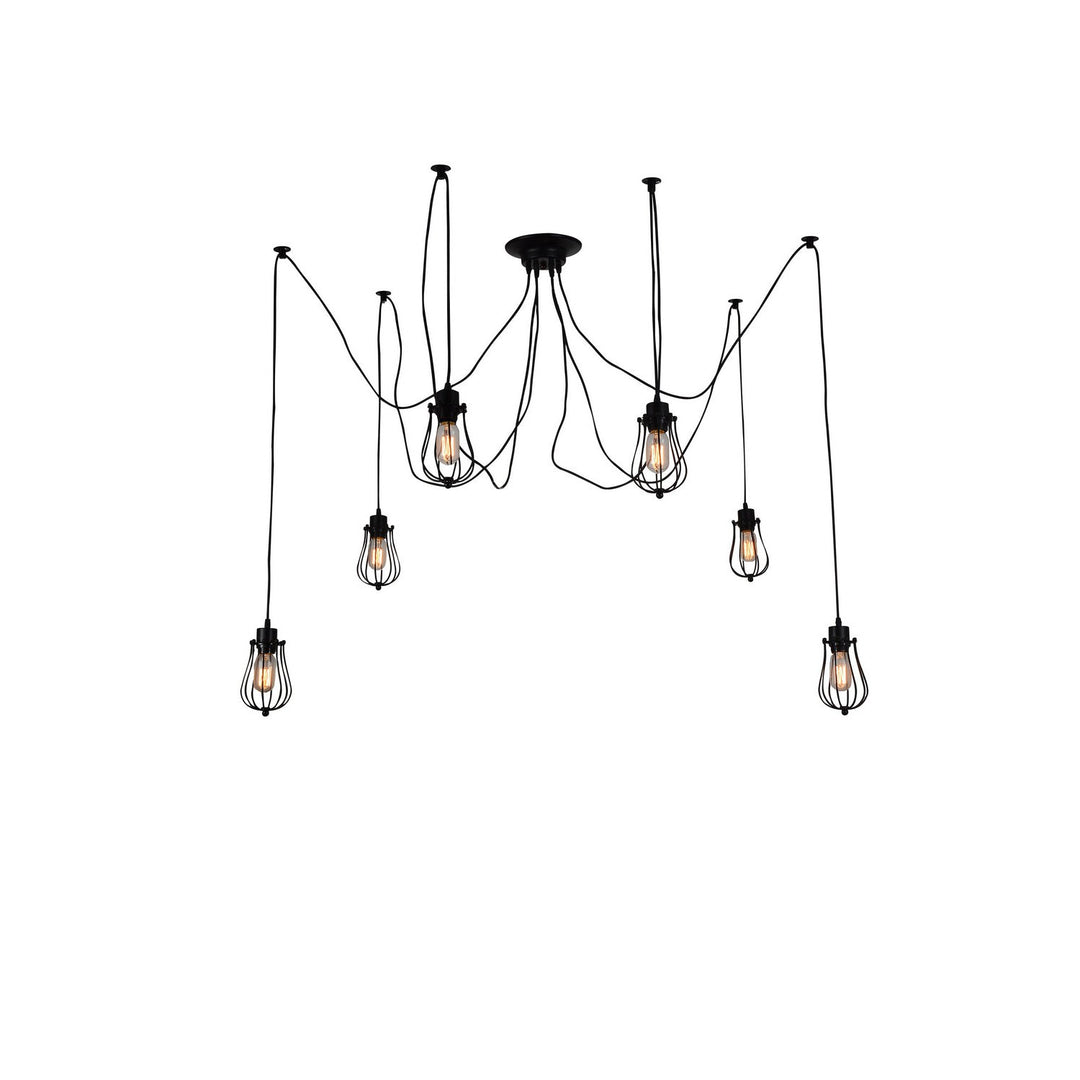 CWI Tomaso 9610p28-6-101 Pendant Light - Black