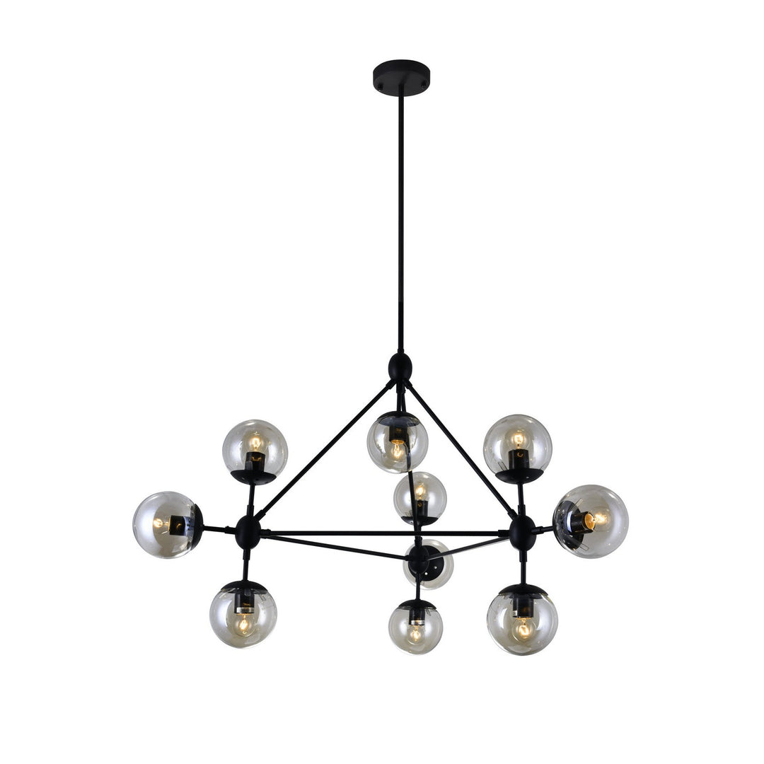 CWI Glow 9614p39-10-101 Chandelier Light - Black