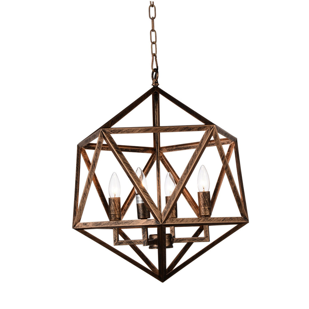 CWI Amazon 9641p17-3-128 Pendant Light - Antique forged copper