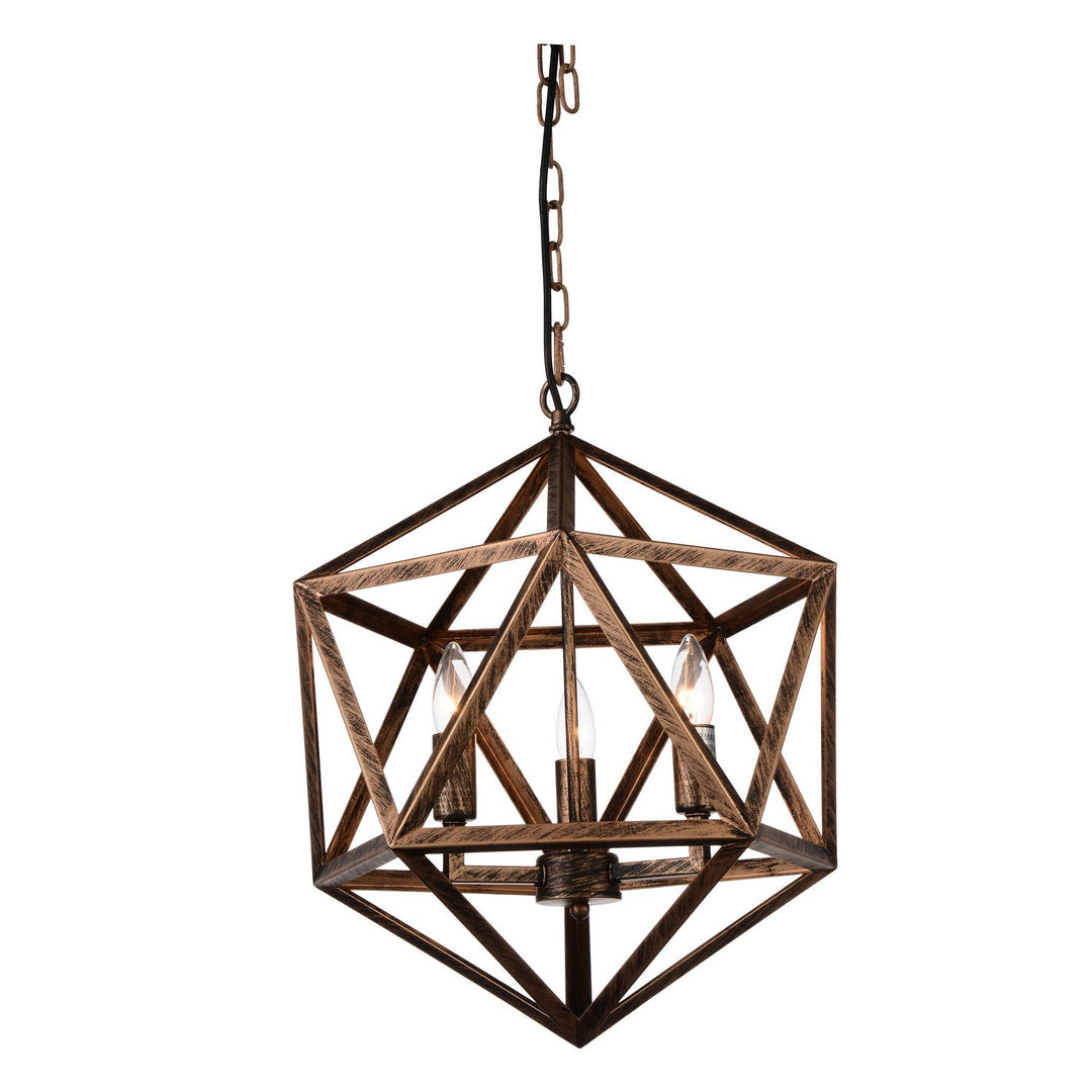 CWI Amazon 9641p20-4-128 Pendant Light - Antique forged copper