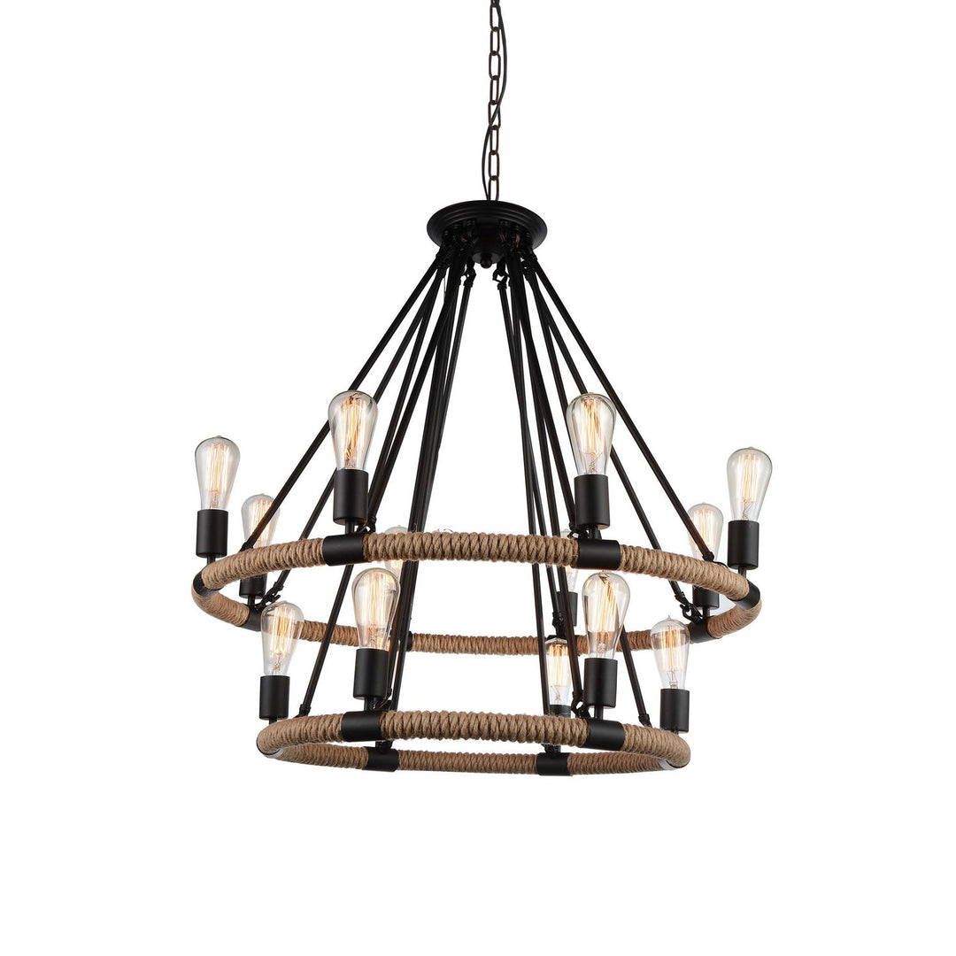 CWI Ganges 9671p33-14-101 Chandelier Light - Black