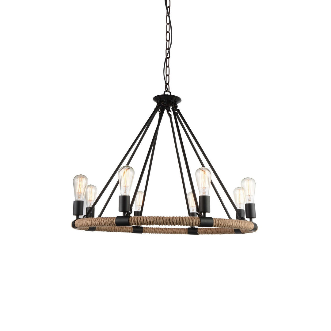 CWI Ganges 9671p33-8-101 Chandelier Light - Black