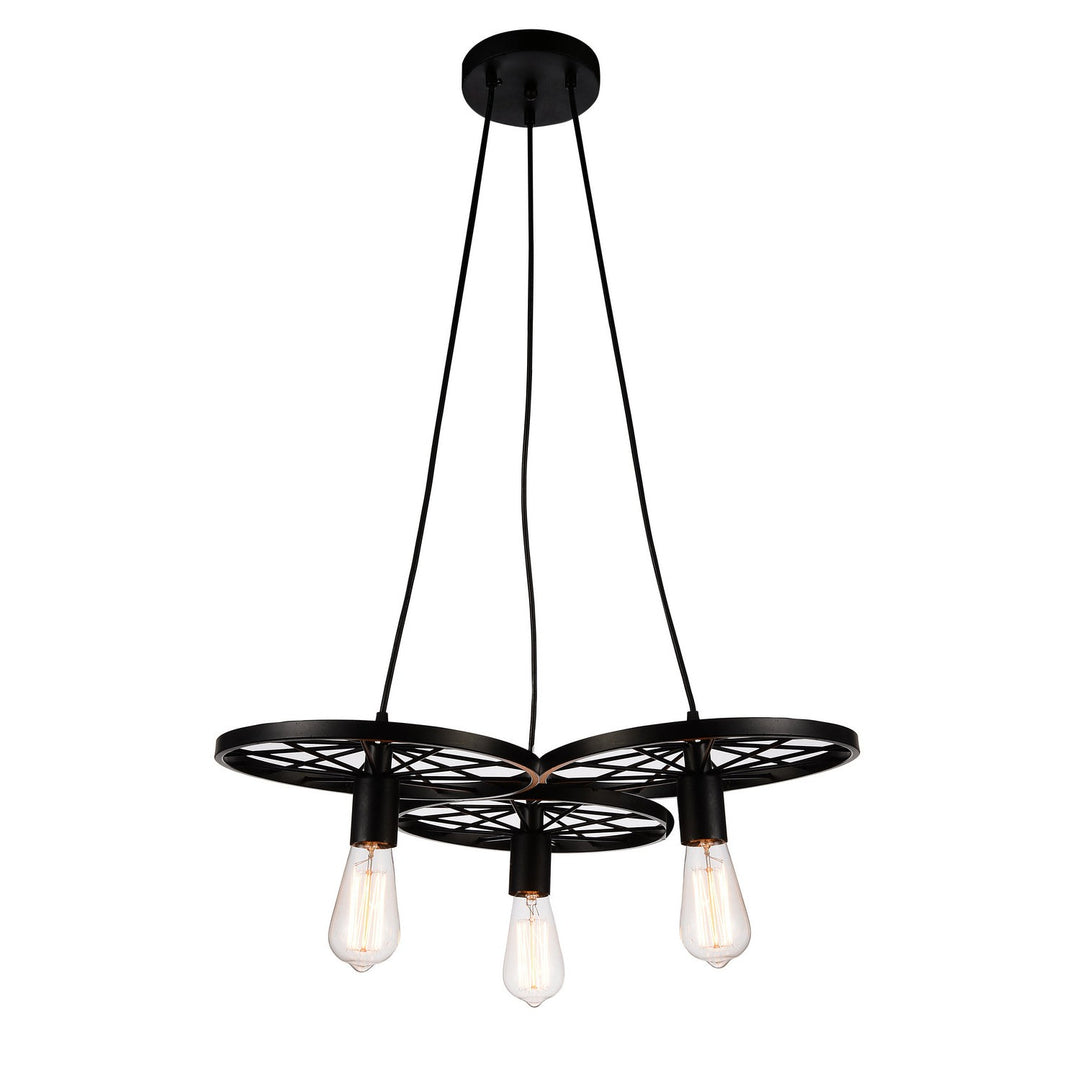 CWI Ravi 9699p25-3-101 Pendant Light - Black