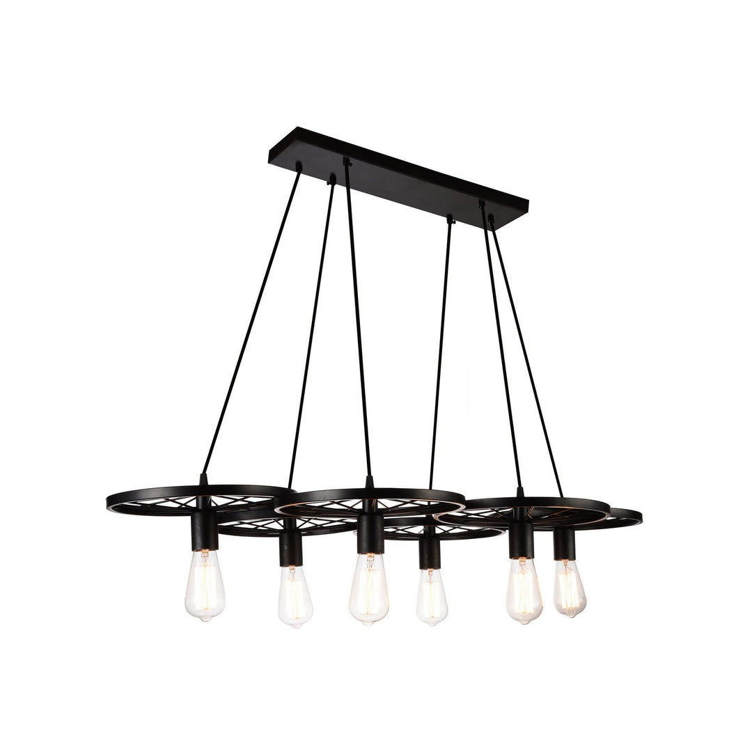 CWI Ravi 9699p41-6-101 Pendant Light - Black