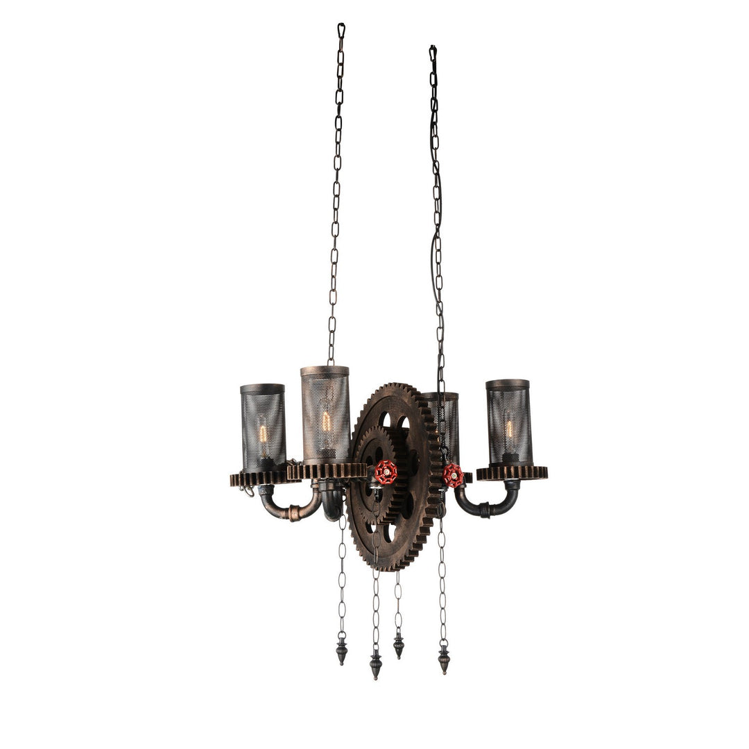 CWI Manchi 9722p25-4-211 Chandelier Light - Rust