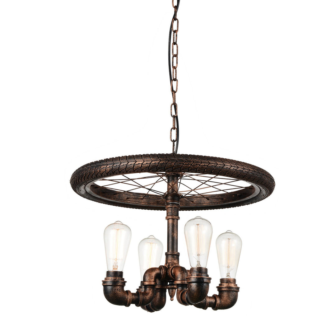 CWI Union 9725p20-4-211 Chandelier Light - Blackened Copper