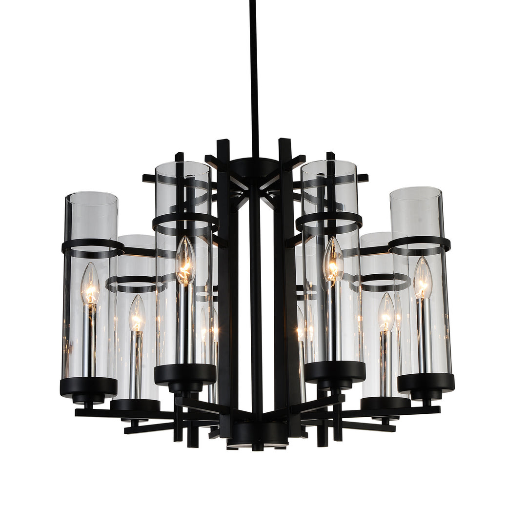 CWI Sierra 9827p26-8-101 Chandelier Light - Black