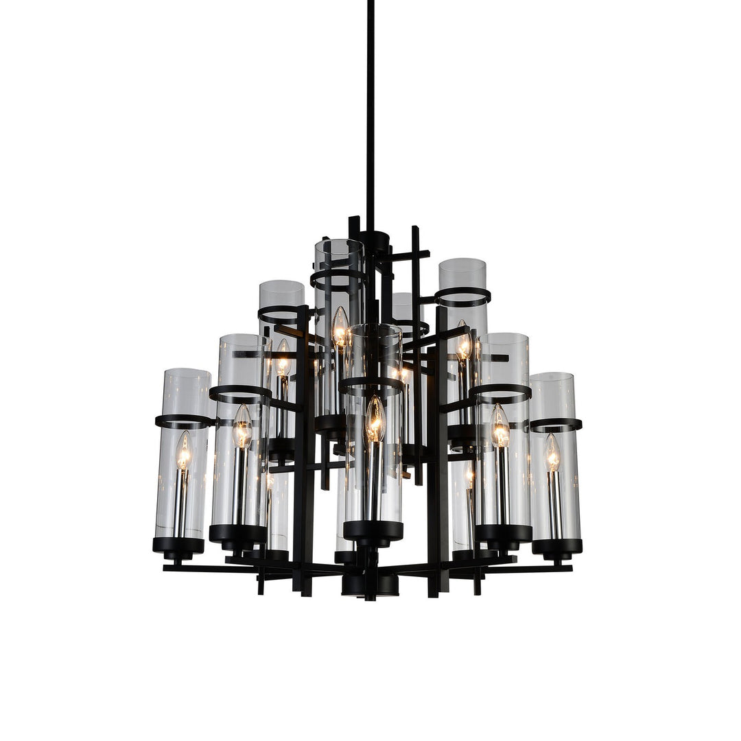 CWI Sierra 9827p30-12-101-a Chandelier Light - Black