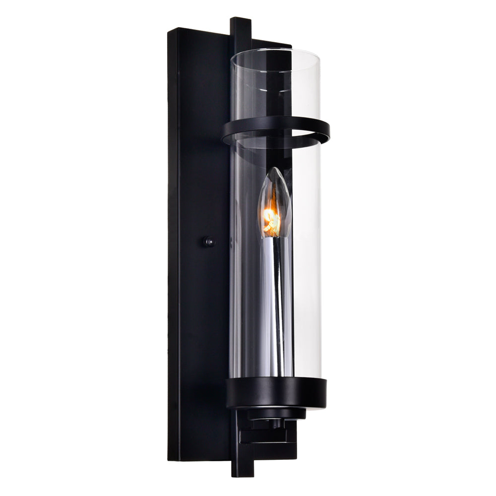 CWI Sierra 9827w5-1-101 Wall Sconce Light - Black