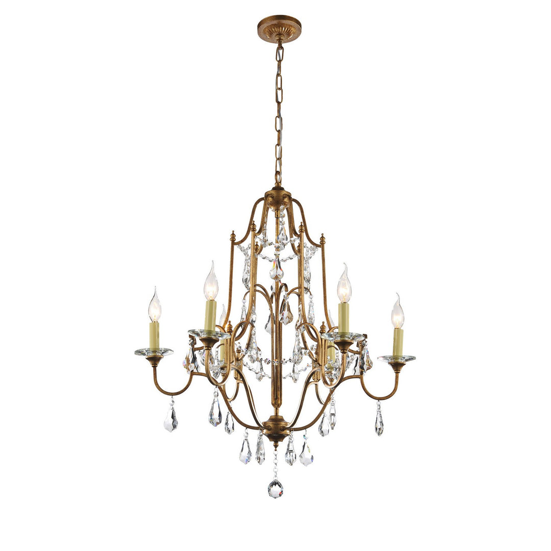 CWI Electra 9836p28-6-125 Chandelier Light - Oxidized Bronze