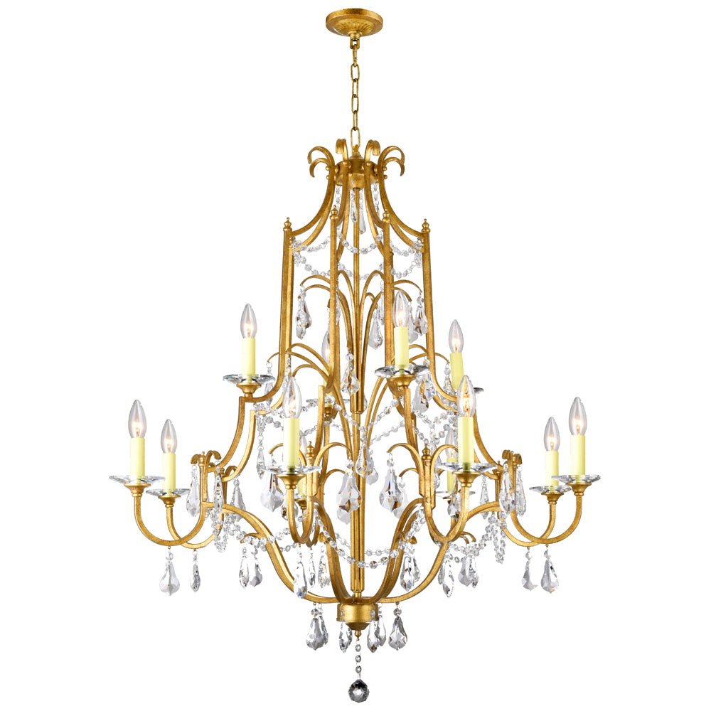 CWI Electra 9836p37-12-125 Chandelier Light - Oxidized Bronze