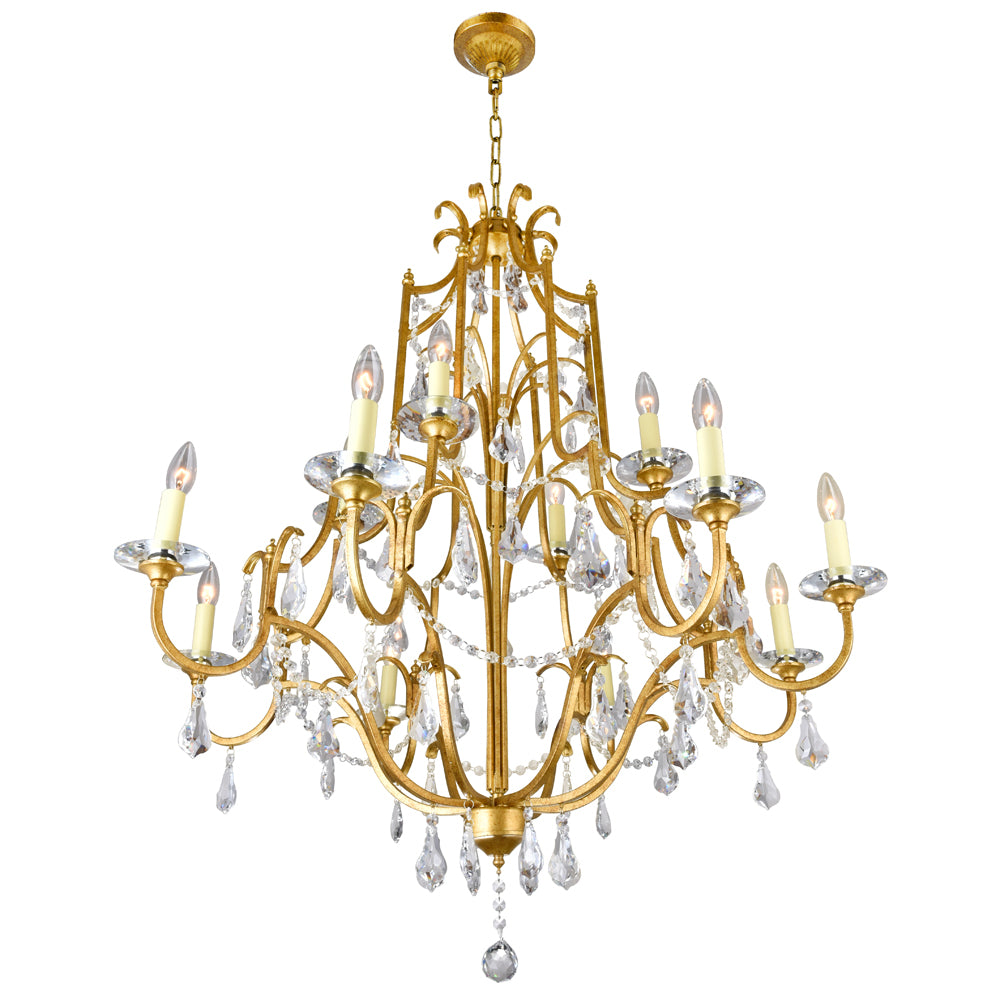 CWI Electra 9836p37-12-125 Chandelier Light - Oxidized Bronze