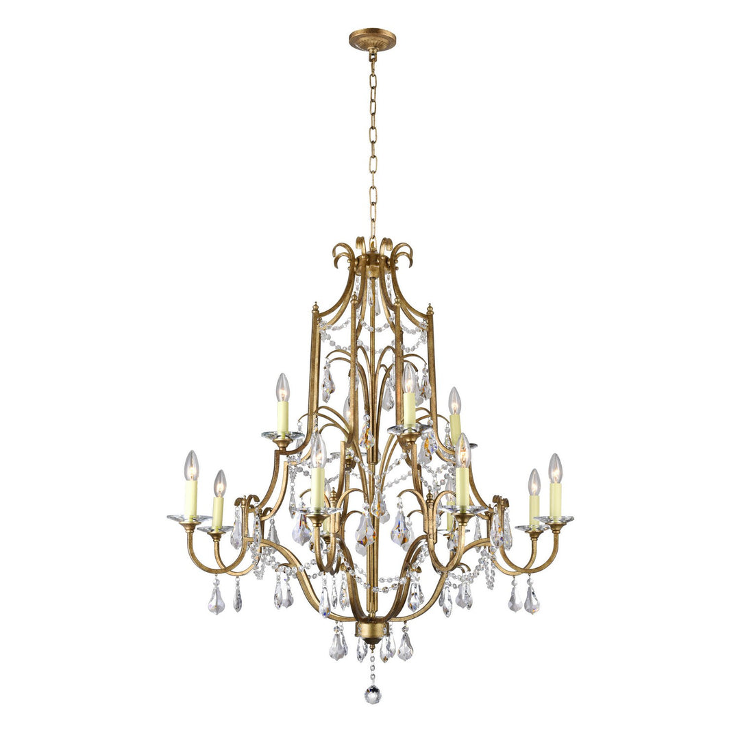 CWI Electra 9836p37-12-125 Chandelier Light - Oxidized Bronze