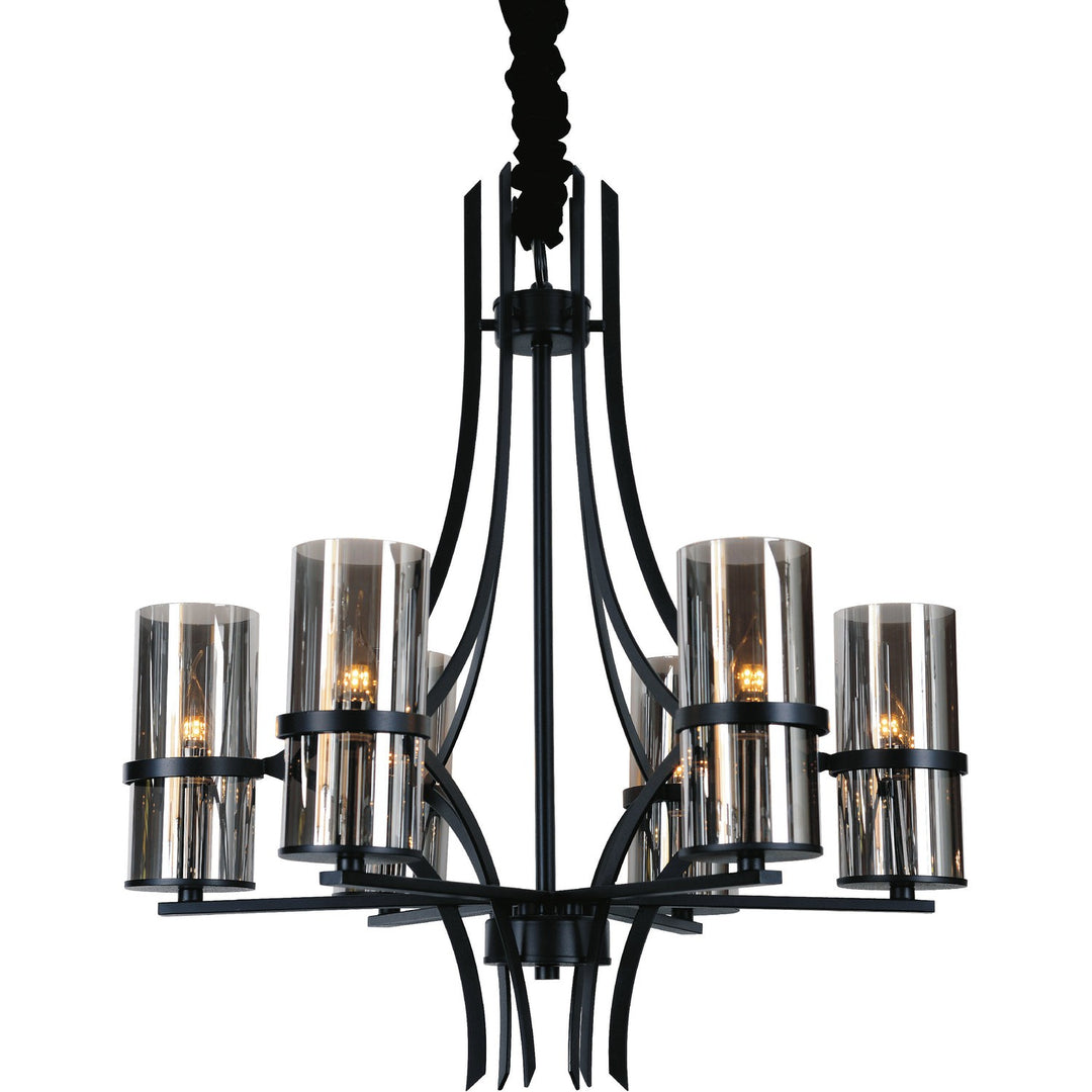 CWI Vanna 9858p27-6-101 Chandelier Light - Black