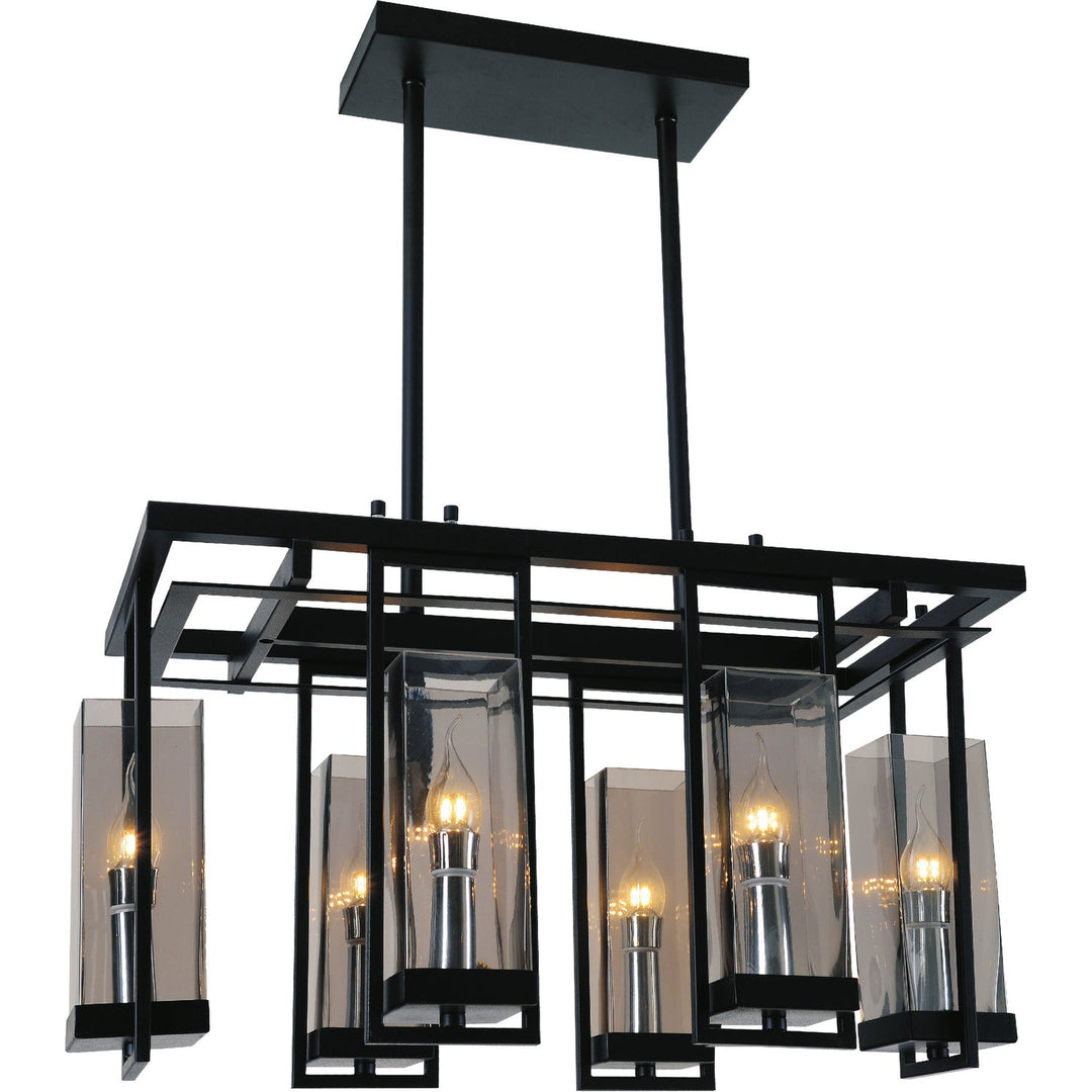 CWI Vanna 9858p27-6-rc-101 Chandelier Light - Black