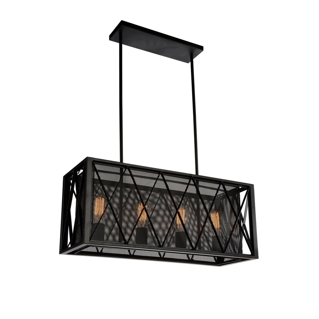 CWI Tapedia 9889p28-4-rc-101 Pendant Light - Black