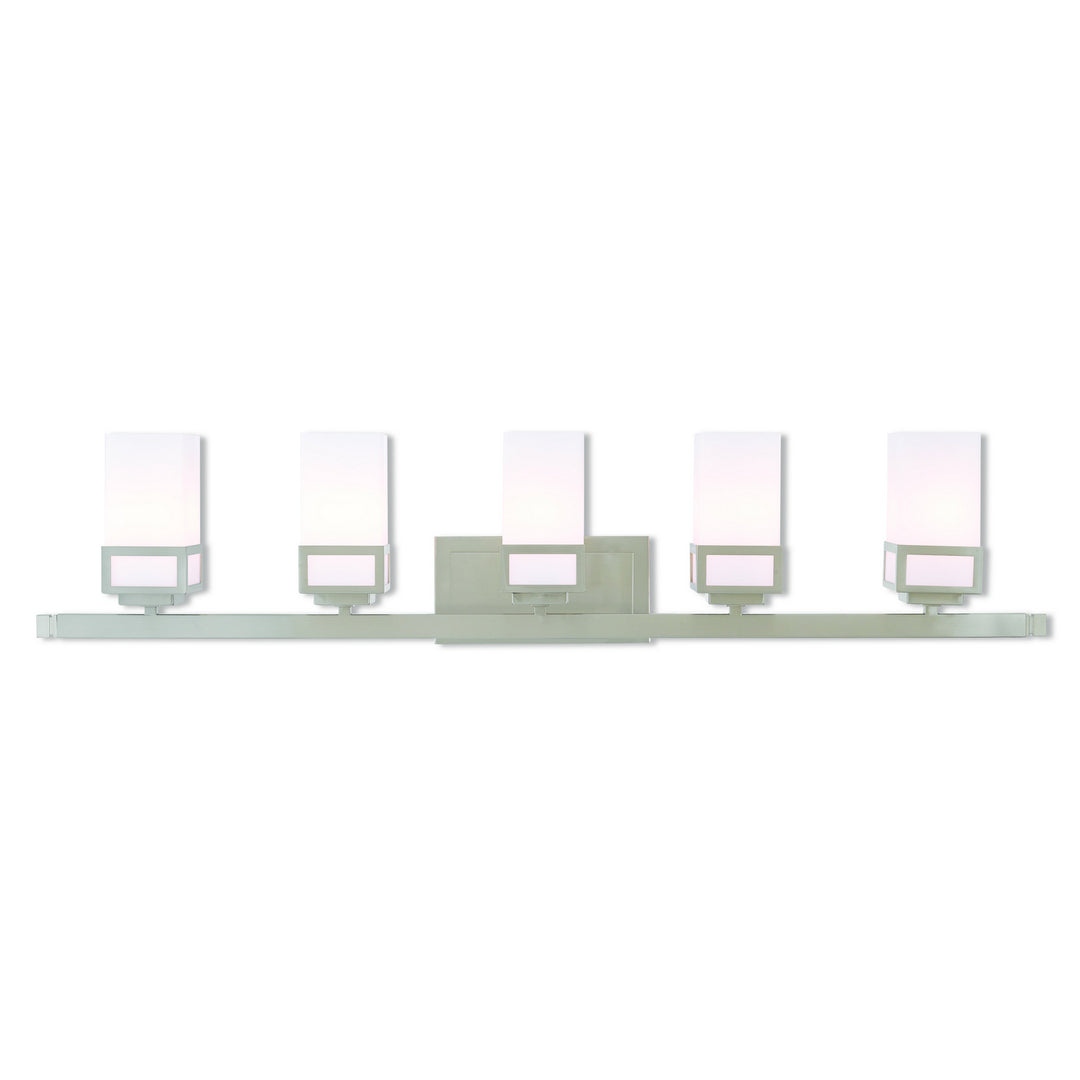 Livex Harding 10085-91 Bath Vanity Light 43 in. wide - Brushed Nickel