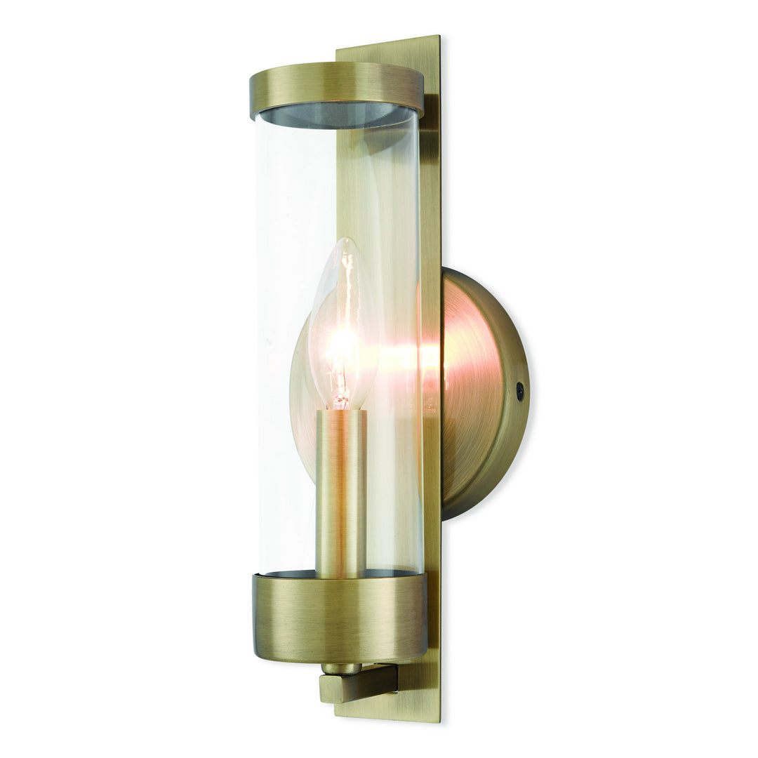 Livex Castleton 10141-01 Wall Sconce Light - Antique Brass