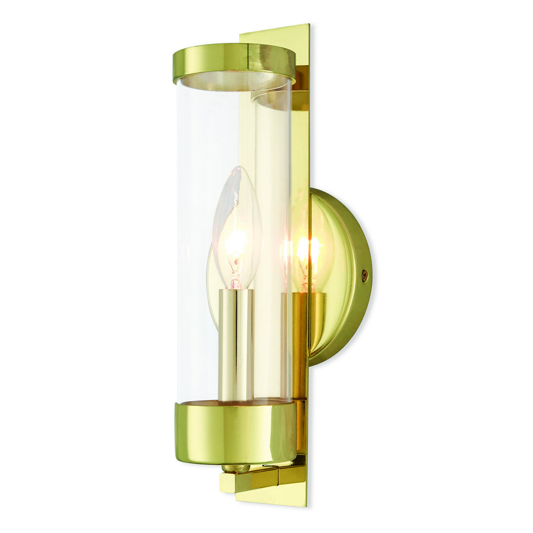 Livex Castleton 10141-02 Wall Sconce Light - Polished Brass