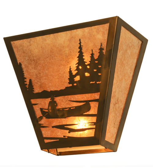 Meyda Tiffany Canoe At Lake 81075 Wall Light - Antique Copper