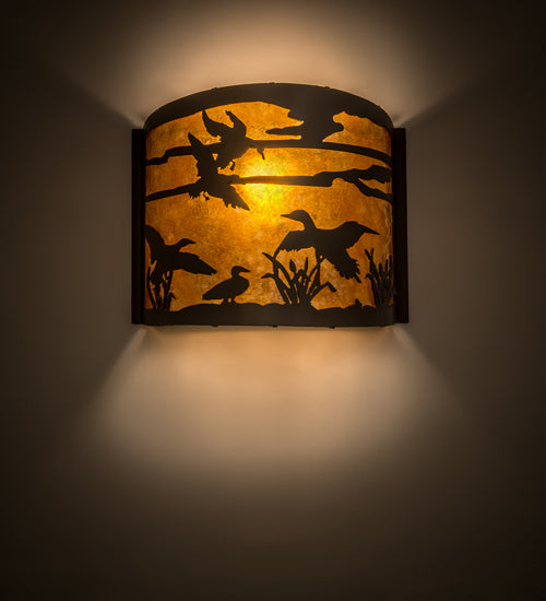 Meyda Tiffany Ducks In Flight 81076 Wall Light - Timeless Bronze