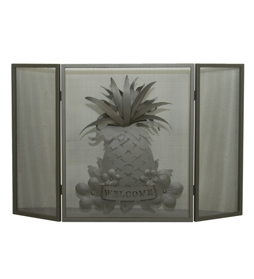 Meyda Tiffany Lighting 81084 Welcome Pineapple Fireplace Screen Home Decor Bronze / Dark