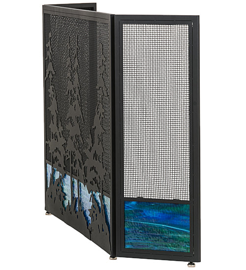 Meyda Tiffany Lighting 81106 Tall Pines Fireplace Screen Home Decor Black