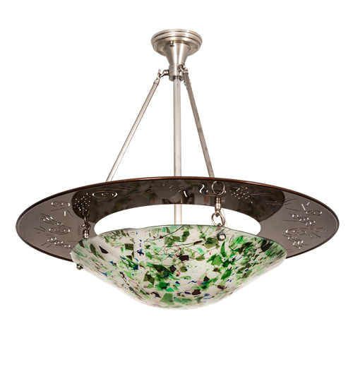 Meyda Tiffany Metro Fusion 81216 Pendant Light - Nickel, Transparent Copper