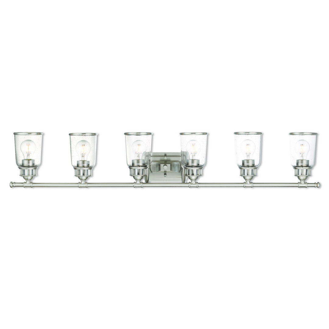 Livex Lawrenceville 10516-91 Bath Vanity Light 48 in. wide - Brushed Nickel