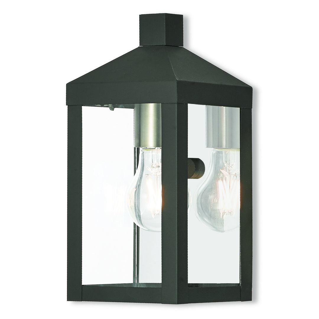 Livex Lighting 20581-04  Nyack Outdoor Black W/ Brushed Nickel Cluster And Polished Chrome Stainless Steel