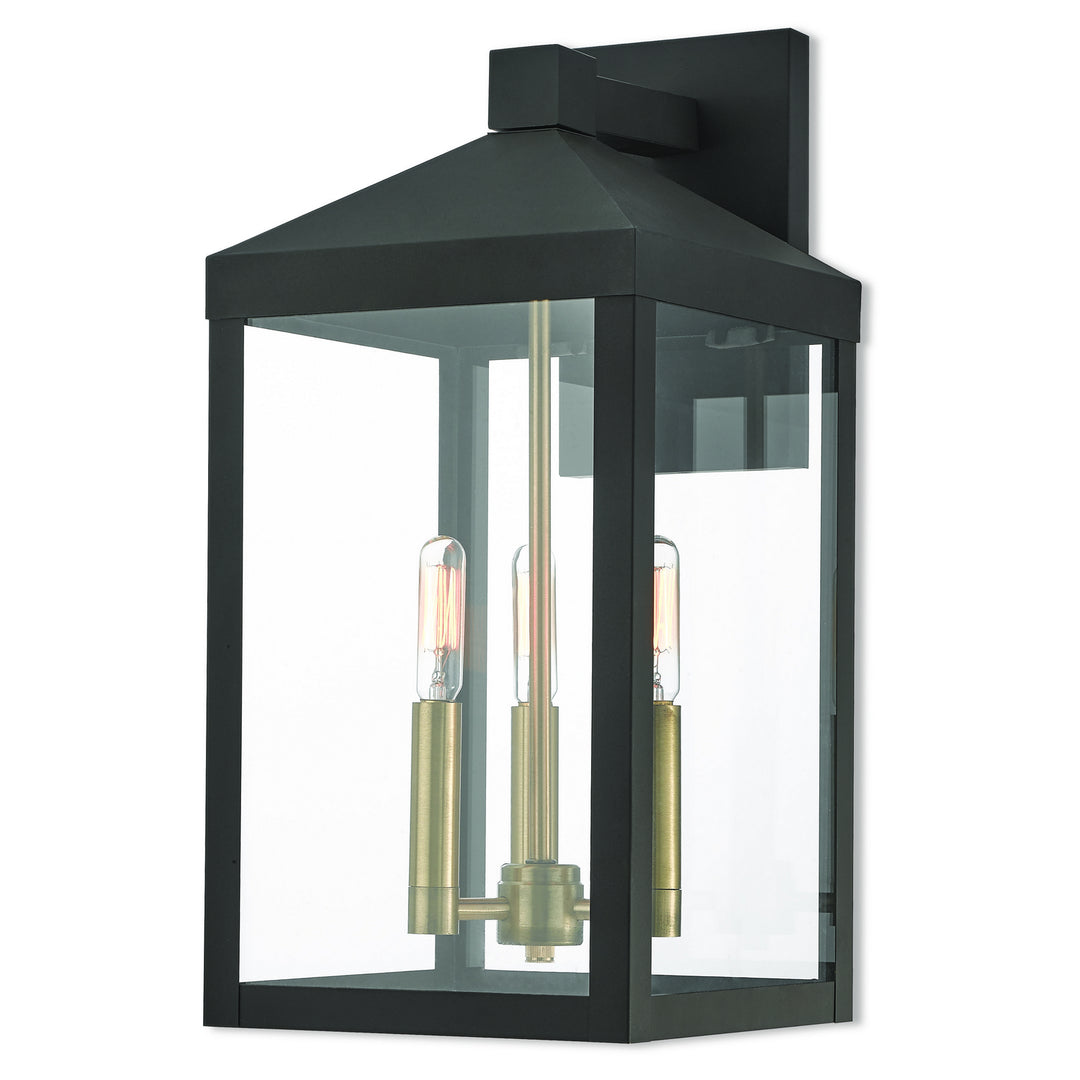 Livex Lighting 20584-07  Nyack Outdoor Bronze W/ Antique Brass Cluster
