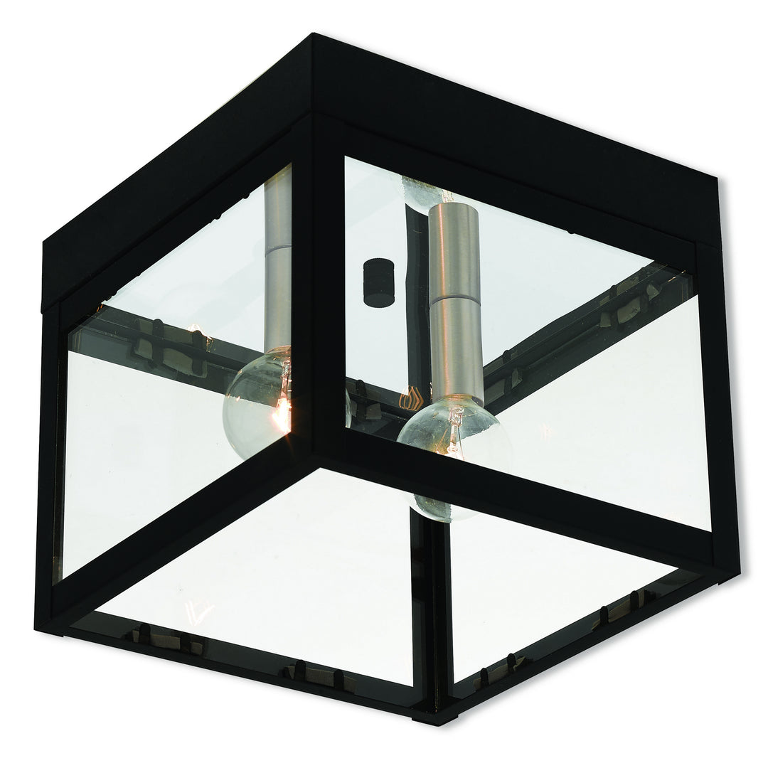 Livex Lighting 20588-04  Nyack Outdoor Black W/ Brushed Nickel Cluster