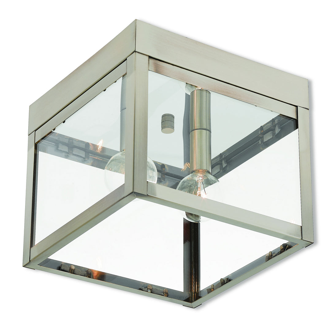 Livex Lighting 20588-91  Nyack Outdoor Brushed Nickel W/ Polished Chrome Stainless Steel