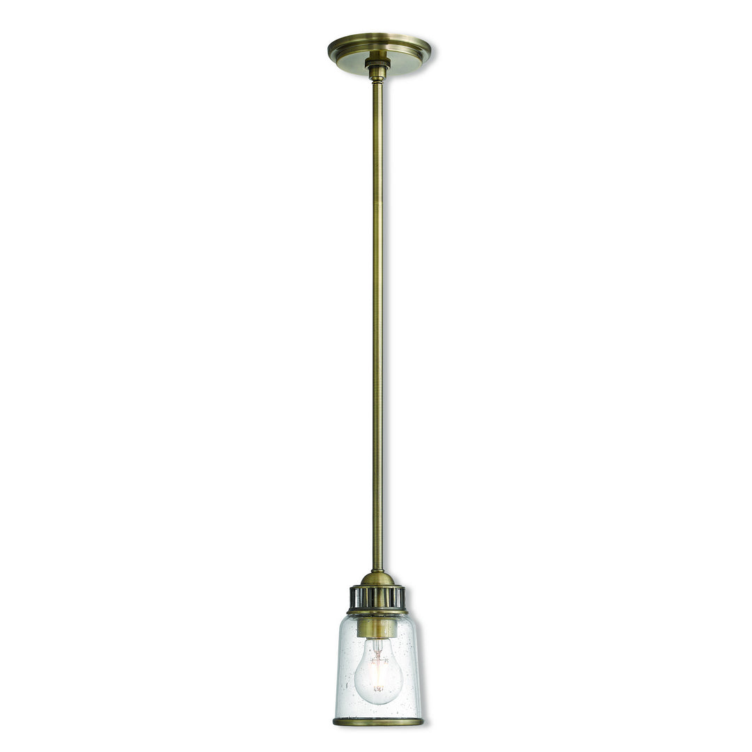 Livex Lawrenceville 40021-01 Pendant Light - Antique Brass