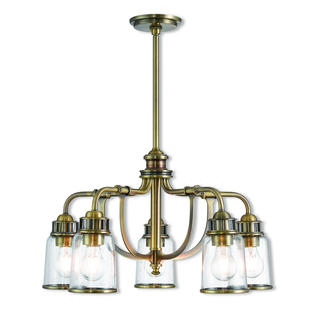 Livex Lawrenceville 40025-01 Chandelier Light - Antique Brass