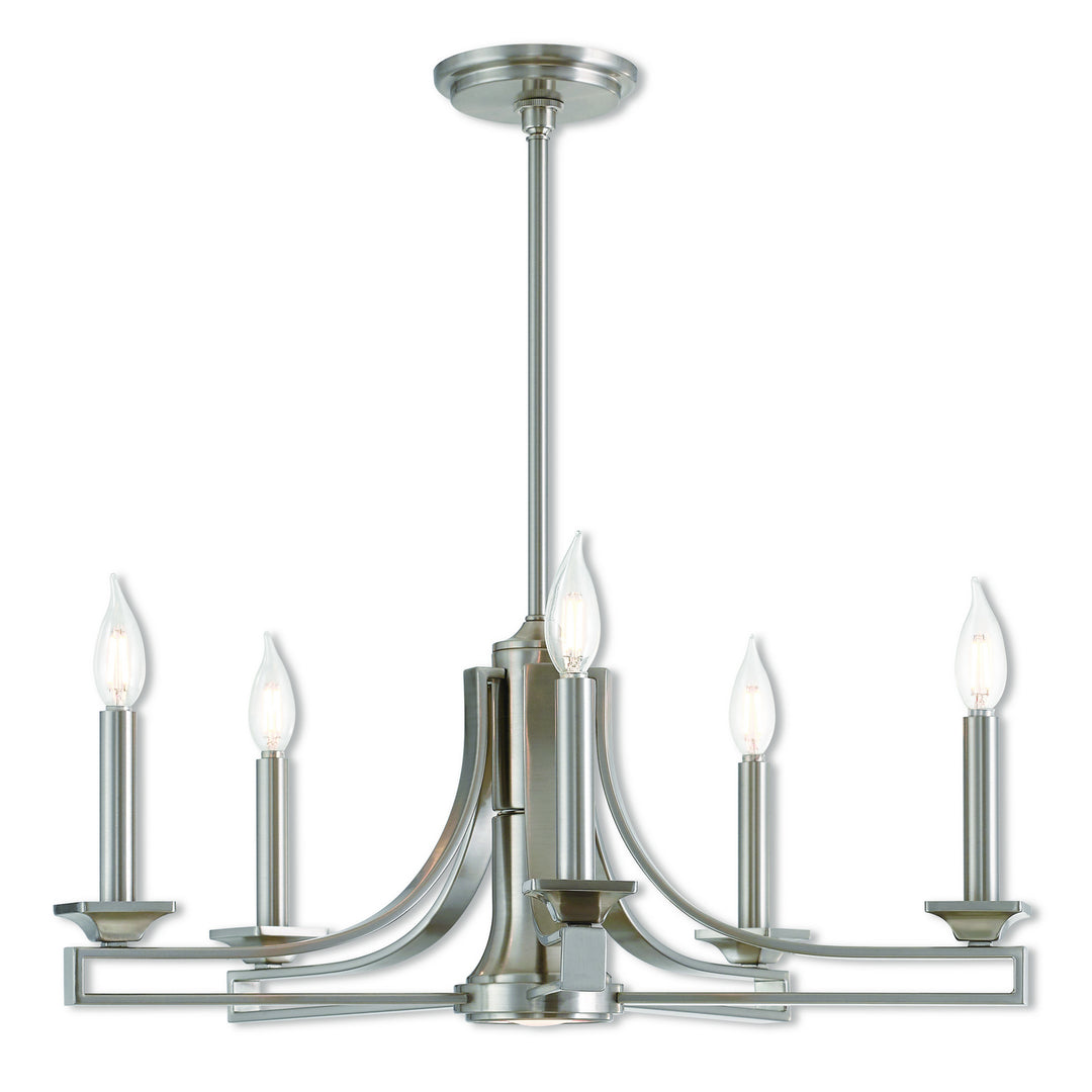 Livex Trumbull 40055-91 Chandelier Light - Brushed Nickel