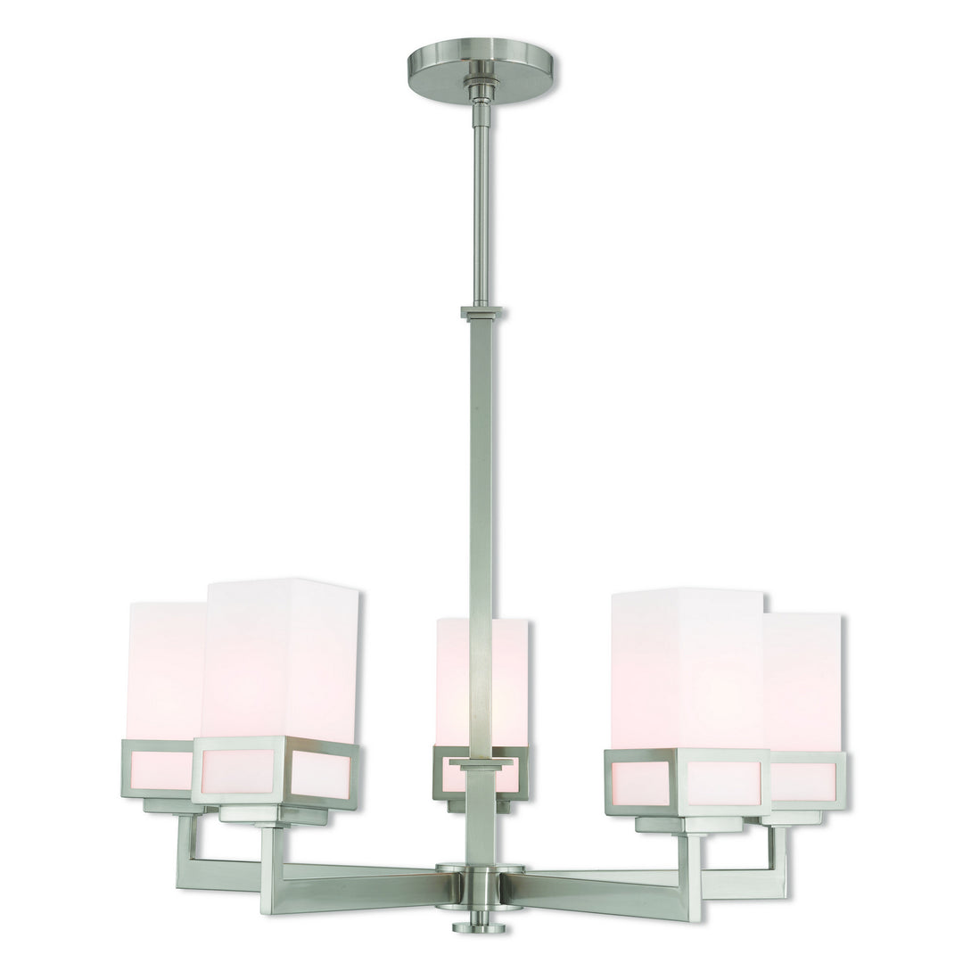 Livex Harding 40195-91 Chandelier Light - Brushed Nickel