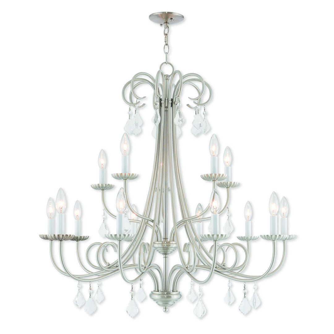 Livex Daphne 40879-91 Chandelier Light - Brushed Nickel