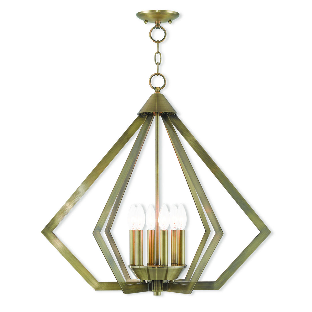 Livex Prism 40926-01 Chandelier Light - Antique Brass