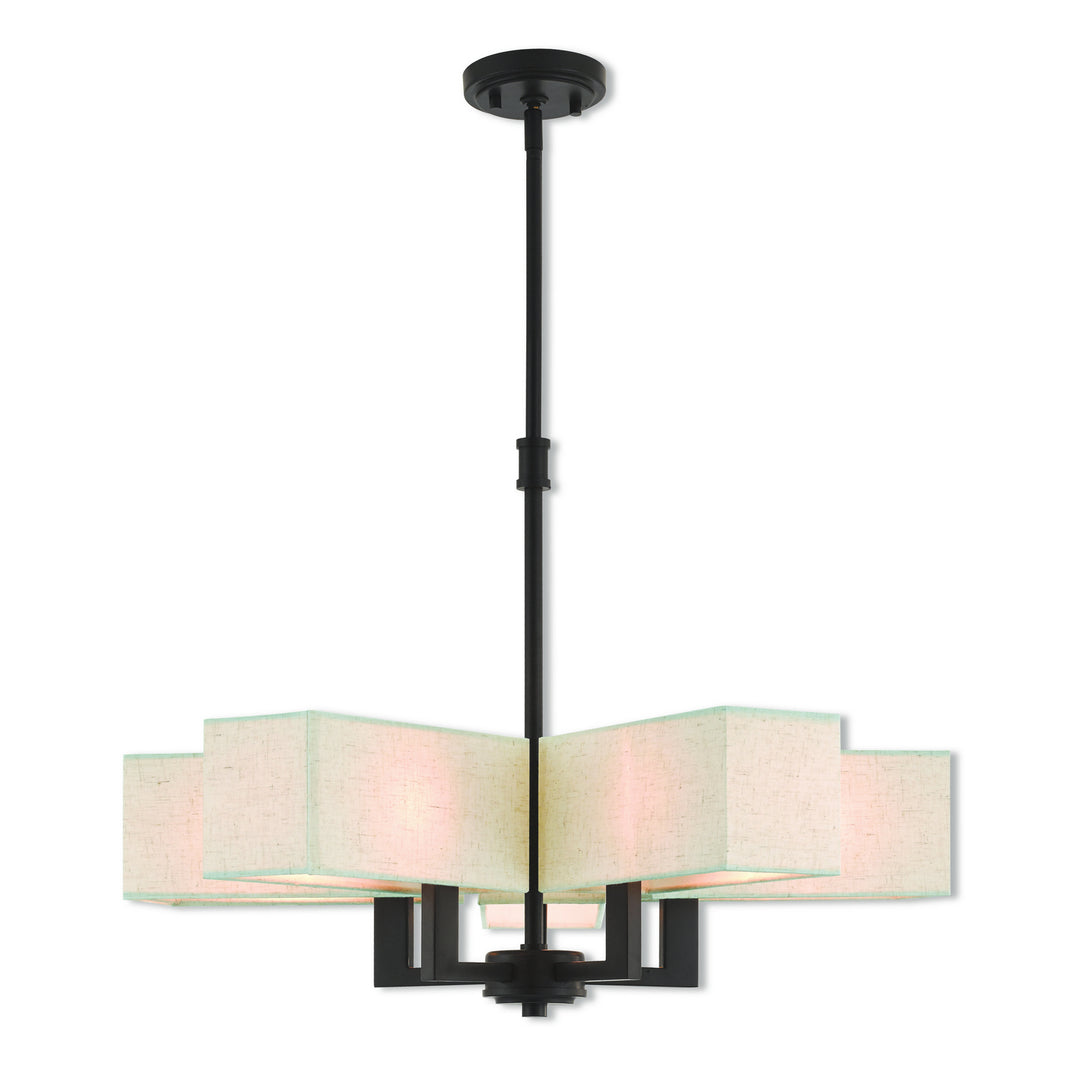Livex Rubix 42665-07 Chandelier Light - Bronze