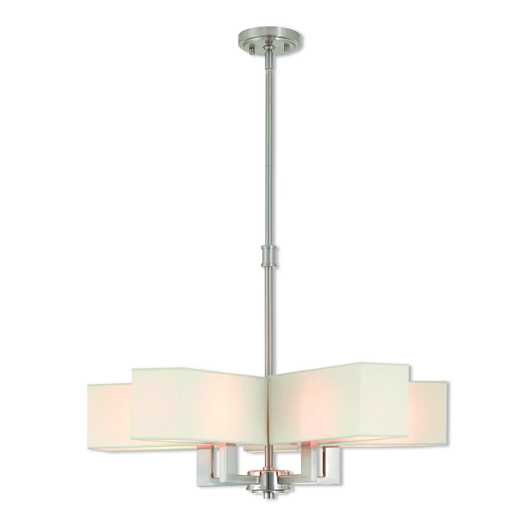 Livex Rubix 42675-91 Chandelier Light - Brushed Nickel