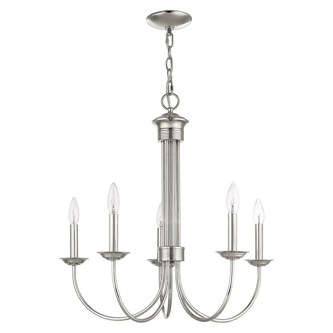 Livex Estate 42685-35 Chandelier Light - Polished Nickel