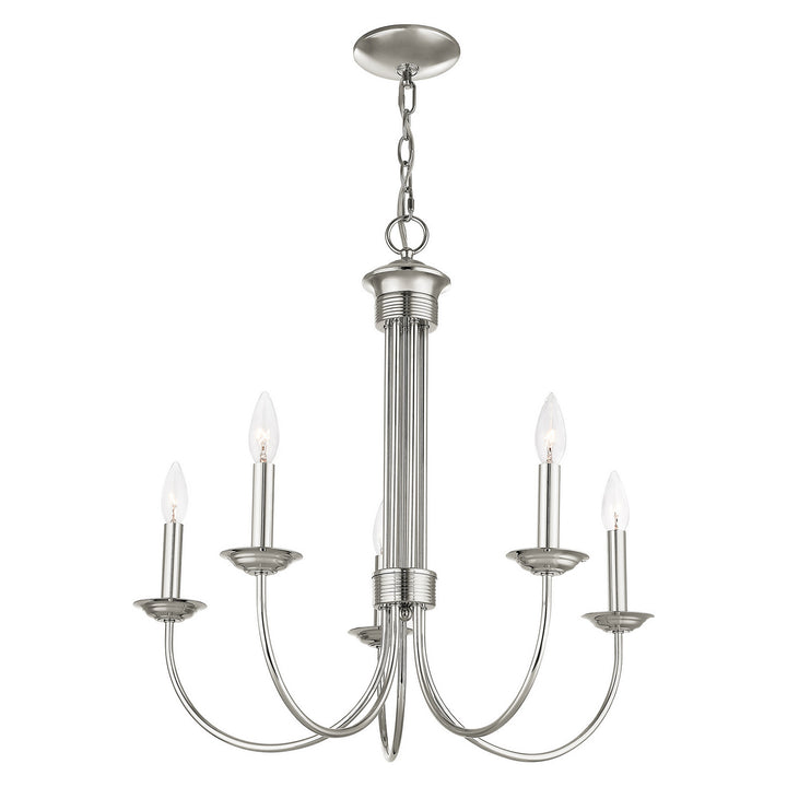 Livex Estate 42685-35 Chandelier Light - Polished Nickel