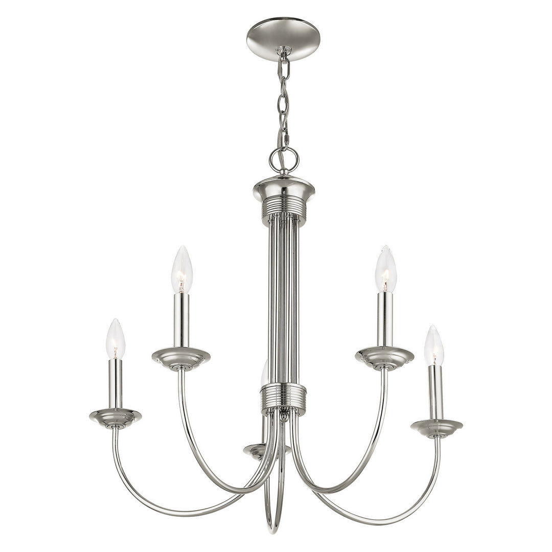 Livex Estate 42685-35 Chandelier Light - Polished Nickel