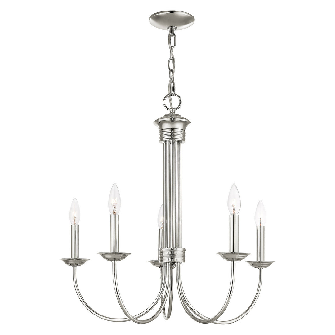 Livex Estate 42685-35 Chandelier Light - Polished Nickel