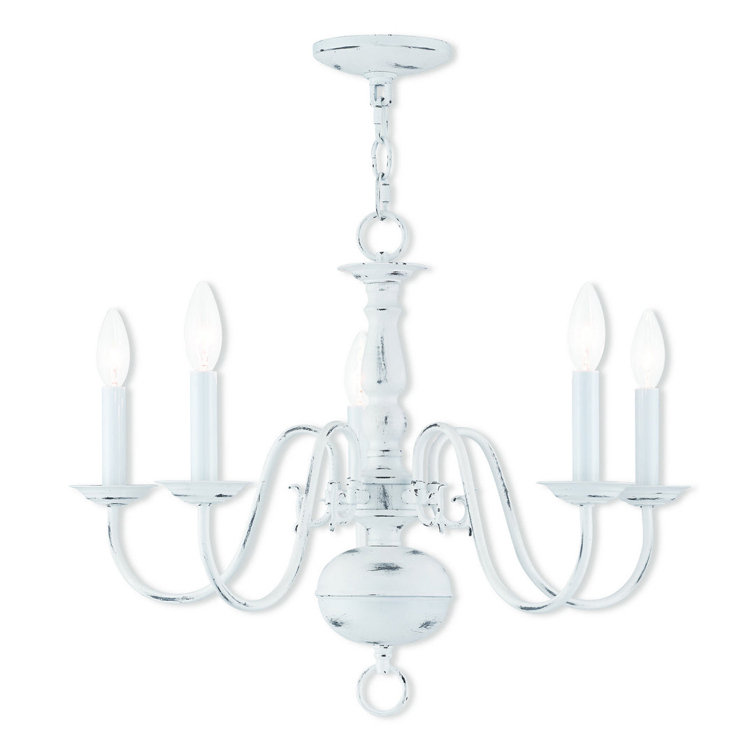 Livex Williamsburgh 5005-60 Chandelier Light - Antique White