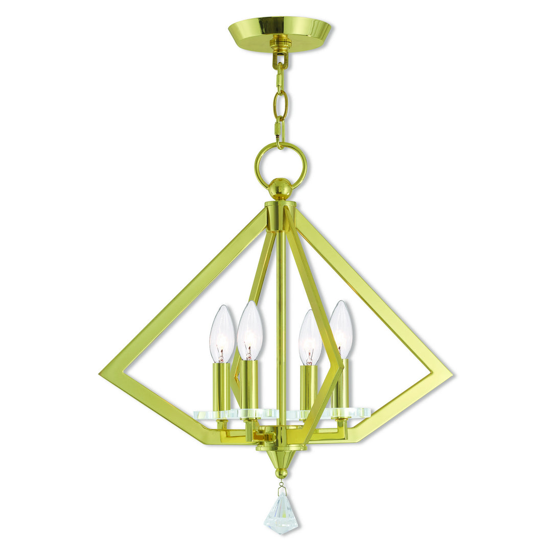 Livex Diamond 50664-02 Chandelier Light - Polished Brass