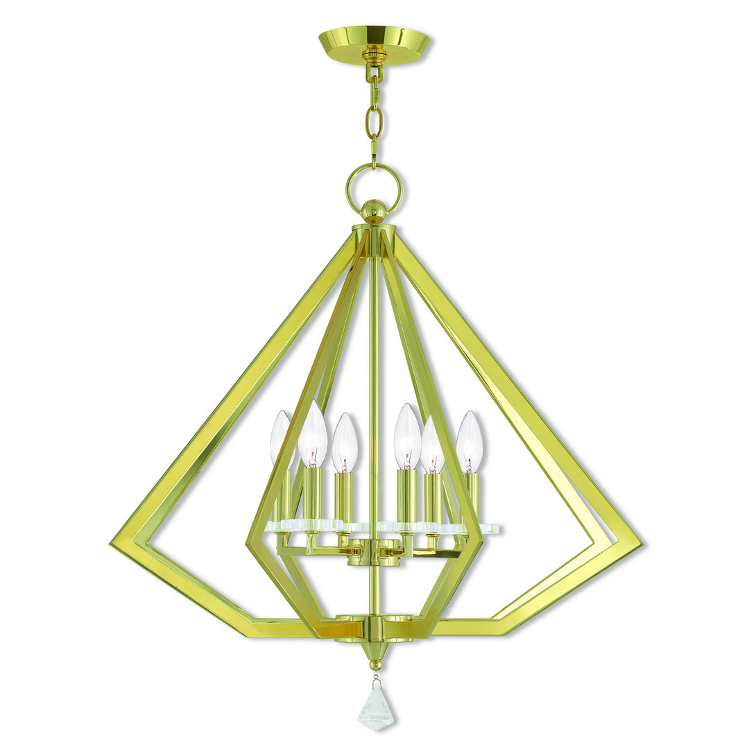 Livex Diamond 50666-02 Chandelier Light - Polished Brass